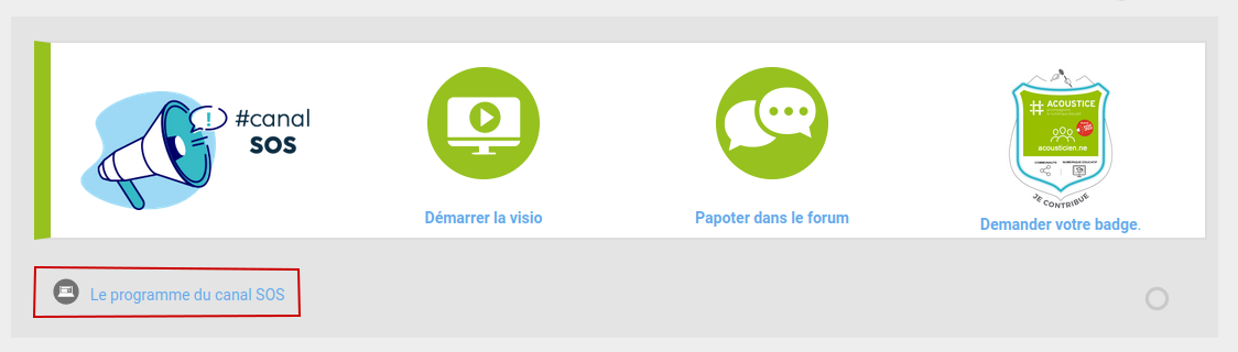 bouton programme canal SOS